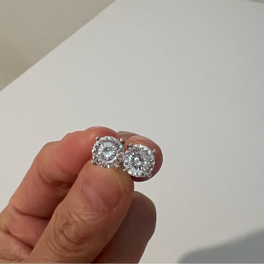 4ct Moissanite Stud Earrings